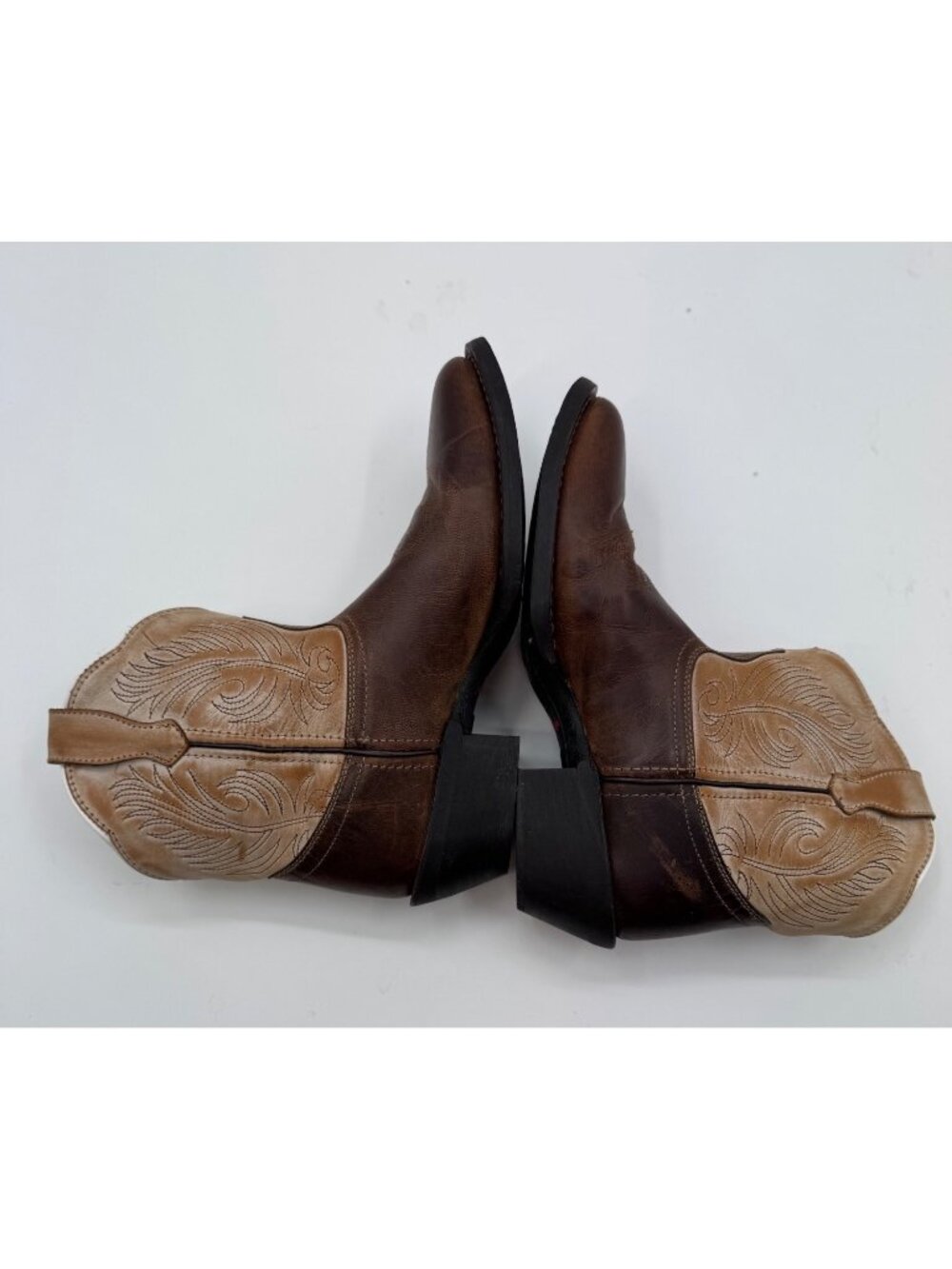 Laredo Tori Western Cowboy Boots Size 8.5 With Embroidered Design Pull-On Tabs D - Picture 7 of 14